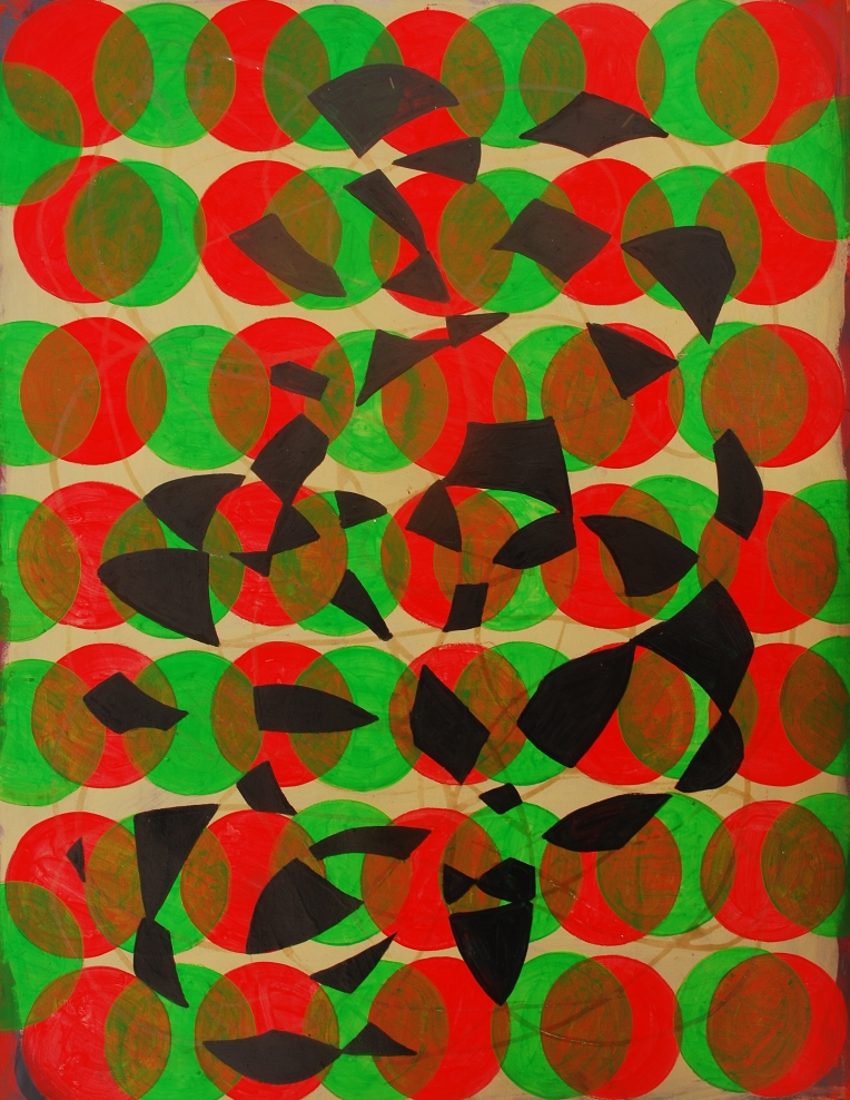 astir, Marie Kazalia, January 2015, oil paint, fluorescent acrylic on Coventry Rag fine art paper, 23 x 30 inches