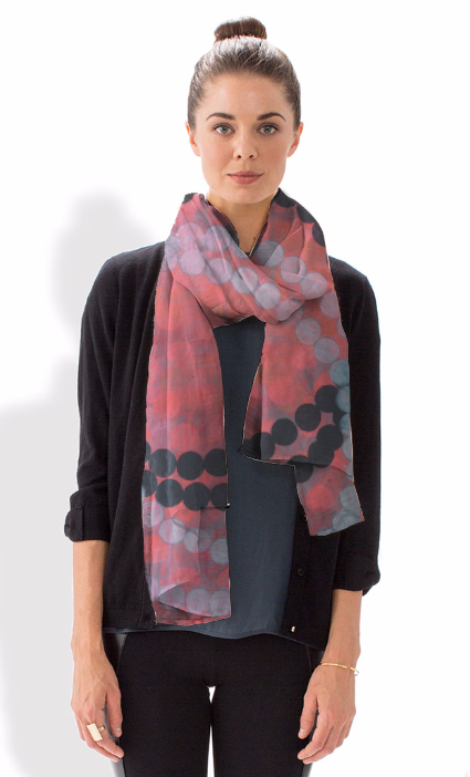 Design by Marie Kazalia on silk scarf